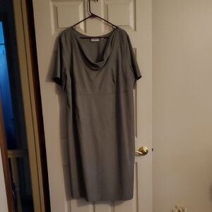 Avenue Black And White Dress Cowl Neck Women's Plus Size 22